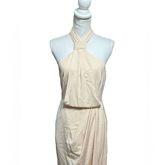 Shona Joy | Core Knot Draped Dress - Tan - Picture 2 of 6